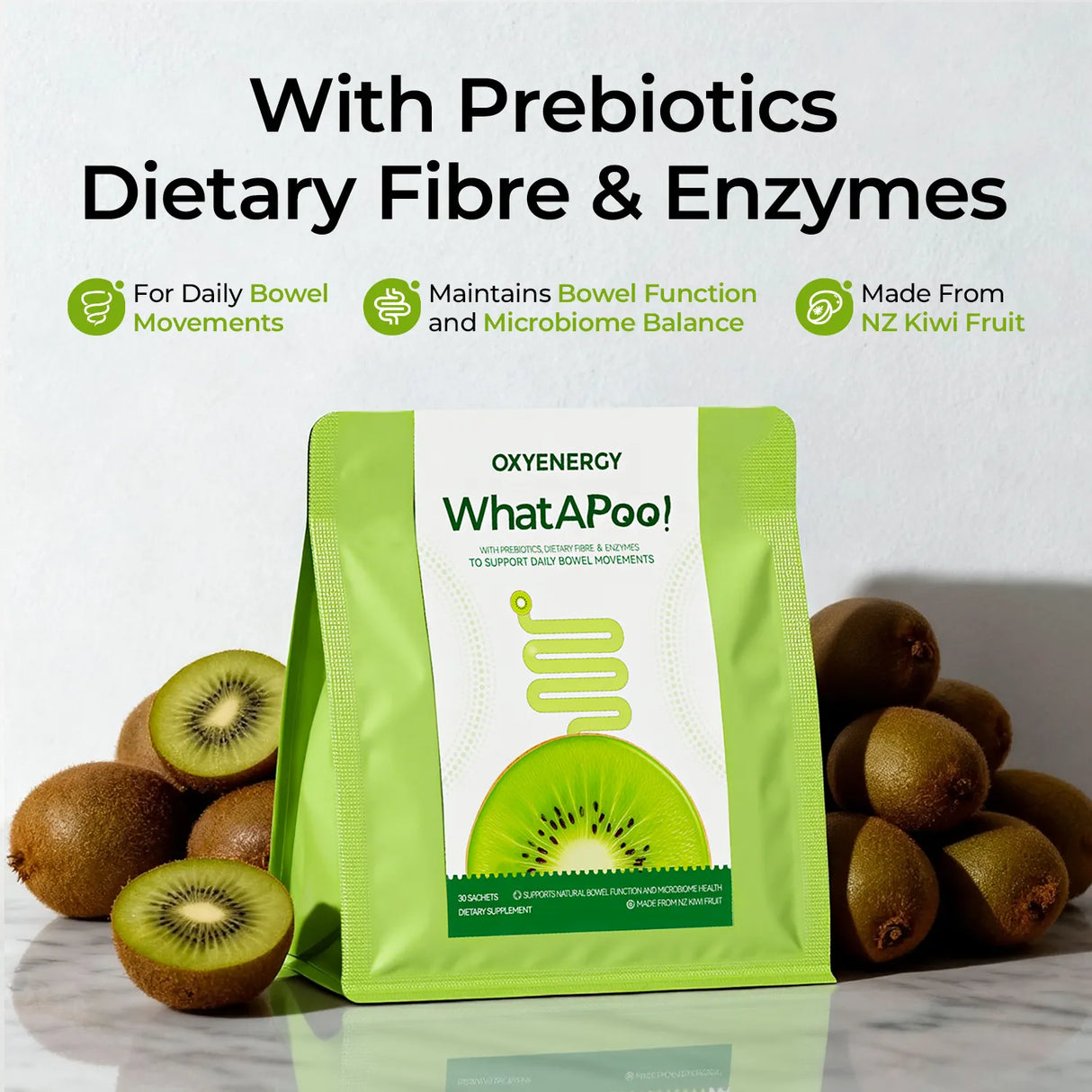 Prebiotics and fibre supplement for natural bowel movements NZ