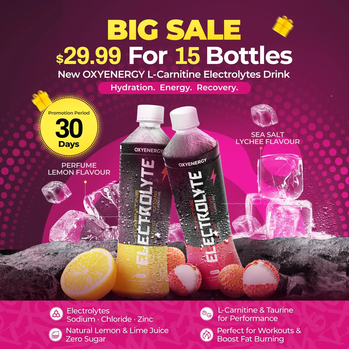 L-Carnitine Electrolyte - 15 Bottles (Only delivery to the Auckland region.)