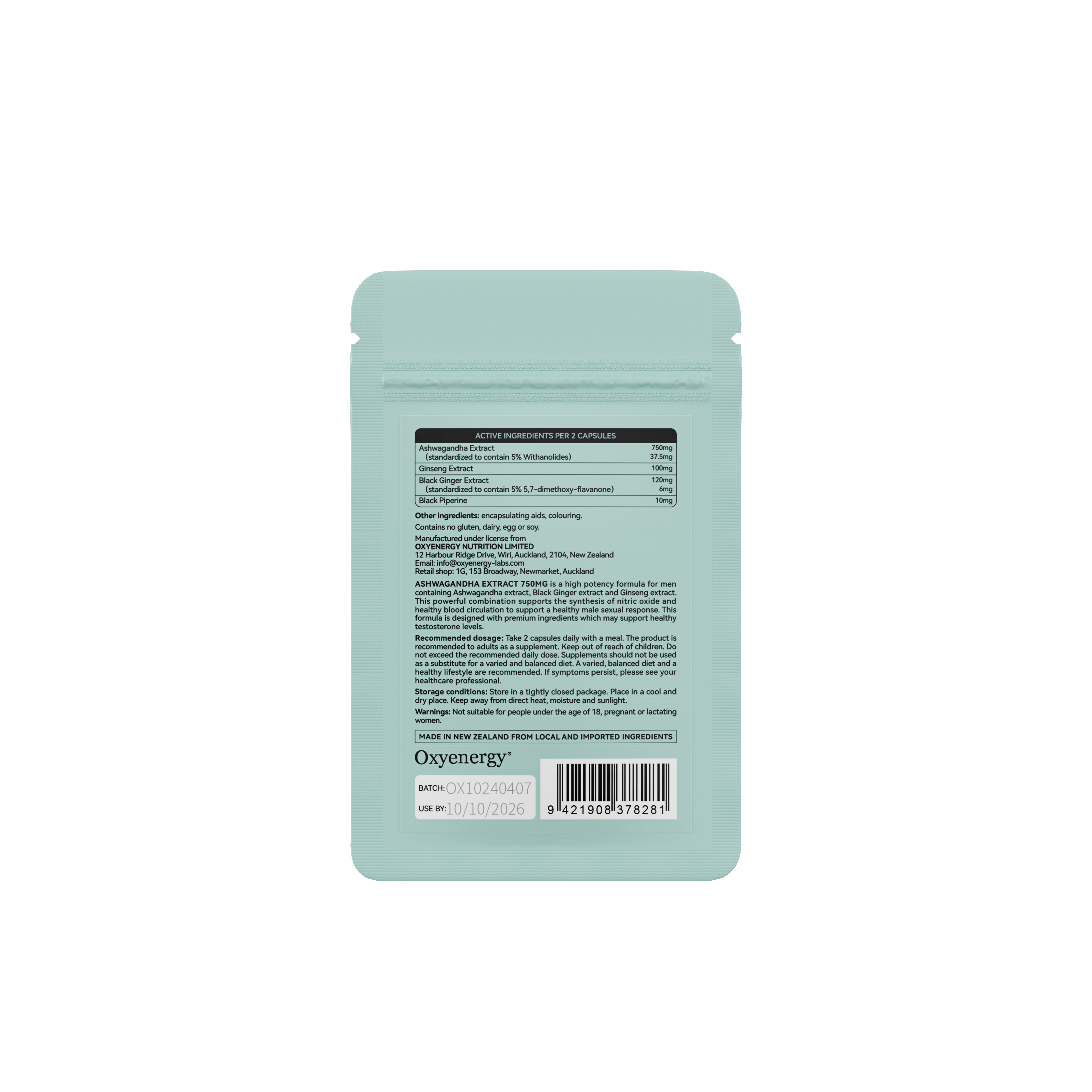ASHWAGANDHA 750mg Sachet