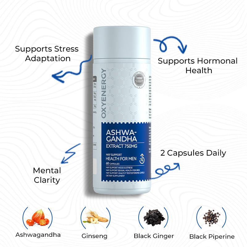 Ashwagandha Extract 750mg -  Supports Everyday Male Wellbeing