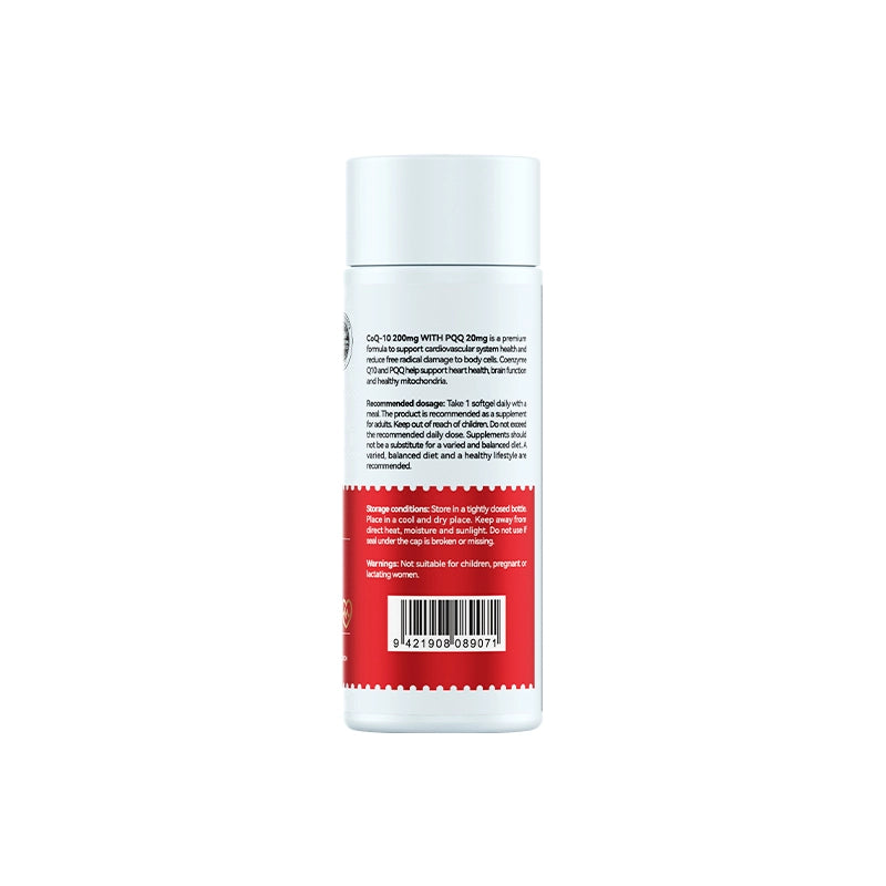 CoQ-10 200mg with PQQ 20mg - Brain & Circulatory Wellness Blend