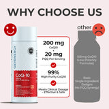 CoQ-10 200mg with PQQ 20mg - Brain & Circulatory Wellness Blend
